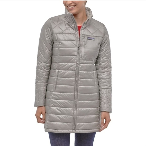 Patagonia Women's Silver Long Puffer Coat - Picture 4 of 9